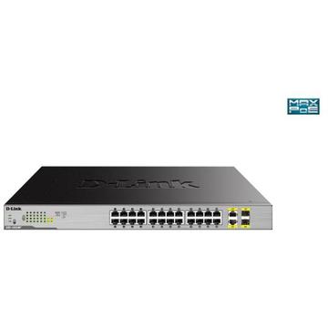 Switch D-Link 24-Port Desktop Gigabit PoE + 2GE Combo Switch Total PoE Budget: 370W