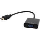 Gembird Gembird adapter HDMI-A(M) ->VGA (F) + audio, on cable, black