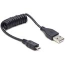 Gembird Gembird micro USB cable 2.0 coiled cable black 0.6m