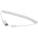 Gembird Gembird Coiled Micro-USB cable, 1.8m, white