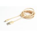 Gembird Gembird cotton braided micro USB cable 2.0 AM-MBM5P 1.8M, metal connectors,gold