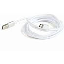 Gembird Gembird cotton braided micro USB cable 2.0 AM-MBM5P 1.8M, metal connectors,silve