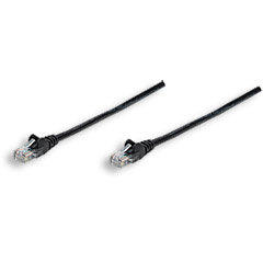 Cablu patch Intellinet RJ45, kat. 5e UTP, 1m negru - 100% cupru