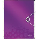 Mapa LEITZ Wow cu 12 separatoare, PP - mov metalizat