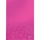 Leitz Caiet de birou LEITZ Wow, A4, coperta dura, matamatica - roz metalizat