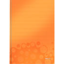 Caiet de birou LEITZ Wow, A4, coperta dura, matematica - portocaliu metalizat