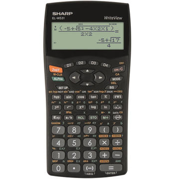 Calculator de birou SHARP COMPUTERS Calculator stiintific, 16 digits, 335 functiuni, 161x80x15 mm, SHARP EL-W531B - negru