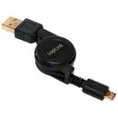 LogiLink LOGILINK - Cablu retractabil USB A male pentru Micro USB B male