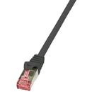LogiLink LOGILINK - Patchcord Cablu Cat.6 S/FTP PIMF PrimeLine 1,00m, negru