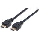 Manhattan Manhattan Cablu monitor HDMI/HDMI V2.0 M/M Ethernet 2m negru