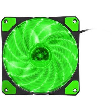 Natec Genesis Fan Case/PSU HYDRION 120 GREEN; LED; 120MM