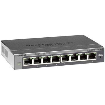 Switch Netgear ProSafe Plus 8-Port Gigabit Desktop Switch Metal (GS108E v3)