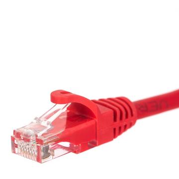 Netrack patch cable RJ45, snagless boot, Cat 6 UTP, 2m red