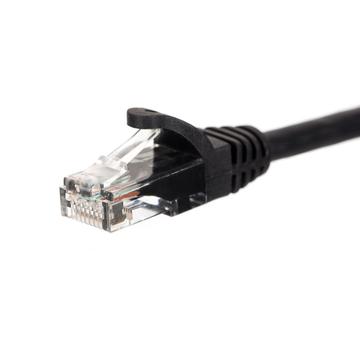 Netrack patch cable RJ45, snagless boot, Cat 6 UTP, 0.25m black