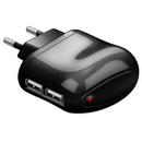 TECHLY Techly USB charger 5V 2.1A, two USB ports, black