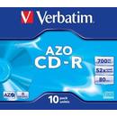 Verbatim Verbatim CD-R [ jewel case 10 | 700MB | 52x | Crystal | DataLife+ AZO ]