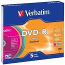 Verbatim Verbatim DVD-R [ 4.7GB, 16x, slim jewel case, colorat , 5 bucati]
