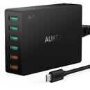 Aukey Titan Series, 60W 6-Port USB Quick Charge 3.0
