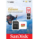 SANDISK EXTREME microSDHC SDSQXAF-032G-GN6AA, 32 GB, 100/60 MB/s, A1, C10, V30,UHS-I U3 - GoPro