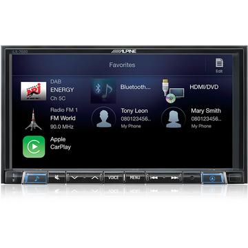 Sistem auto Alpine ILX-702D Multimedia cu ecran de 7" Compatibil CarPlay si Android Auto 4x 50W