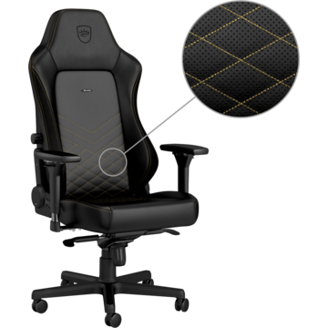 Scaun gaming NobleChairs HERO Black/ Gold