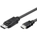 TECHLY Techly Cablu monitor DisplayPort/HDMI, M/M, negru, 2m