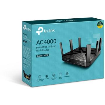 Router wireless TP-LINK Archer C4000 Tri band AC4000 Gigabit router, MU-MIMO 2xUSB 3.0