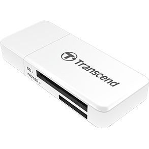 Card reader Transcend USB 3.1 Gen 1 SD/microSD White