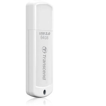 Memorie USB Transcend Flashdrive 64GB Jetflash 370 USB 2.0, White
