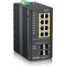ZyXEL Zyxel RGS200-12P Industrial Switch 8x GbE+4x SFP, PoE DIN rail/Wall mount, IP30