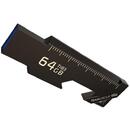Team Group memory USB T183 64GB USB 3.0 negru Design Multifunctional