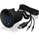 RaidSonic IcyBox Desk Hub 4x USB 3.0, 1x audio input, 1x audio output