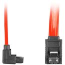 LANBERG Lanberg cable SATA DATA II (3GB/S) F/F 30cm; METAL CLIPS ANGLED RED