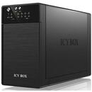 IcyBox External RAID system for 2x3,5'' SATA I/II/III, USB 3.0, eSATA, Black