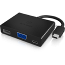 IcyBox Docking Station USB Type-C for Notebooks, 2xUSB 3.0, RJ45, USB Type-C