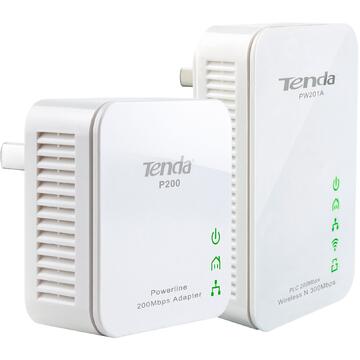 Adaptor PowerLan Tenda PW201A+P20 network adapter + signal amplifier
