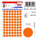 Tanex Etichete autoadezive color, 12 x 30 mm, 300 buc/set, Tanex - orange fluorescent