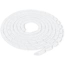 Qoltec Organizator de cabluri 10mm | 10m | alb