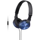 Sony Casti audio, MDRZX310APL, tip DJ, cu control telefon, Albastru