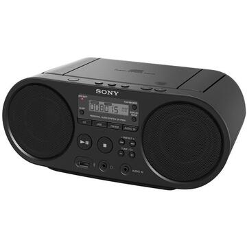 Sony Microsistem audio ZSPS50, CD Player, tuner FM, 2x2W, USB, Negru