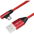 LogiLink LOGILINK - USB 2.0 to micro-USB (90° angled) male, 0.3m