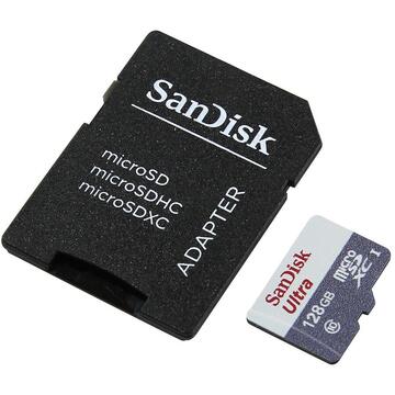 Card memorie SanDisk microSHXC 128GB CL10 + adaptor