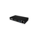 ICYBOX IcyBox Docking Station with integrated cable USB Type-C, HDMI, VGA, Black
