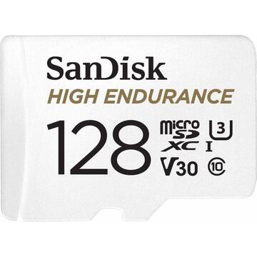 Card memorie SanDisk HIGH ENDURANCE (recorders and monitoring)microSDHC 128GBV30 with adapter