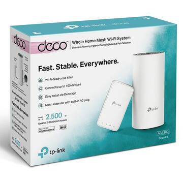 Router wireless TP-LINK mesh Deco E3 AC1200, 2-pack