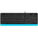 A4Tech Keyboard A4TECH FSTYLER FK10 Negru/Albastru, USB, Cu fir, 12 taste rapide