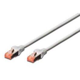 DIGITUS Premium CAT 6 SSTP patch cable, Length 1m, Color grey