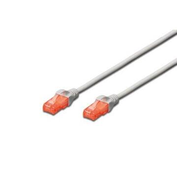 DIGITUS Premium CAT 6 UTP patch cable, Length 1,0m, Color grey