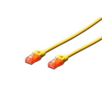DIGITUS Premium CAT 6 UTP patch cable, Length 1,0m, Color yellow