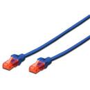 DIGITUS Premium CAT 6 UTP patch cable, Length 5,0m, Color blue
